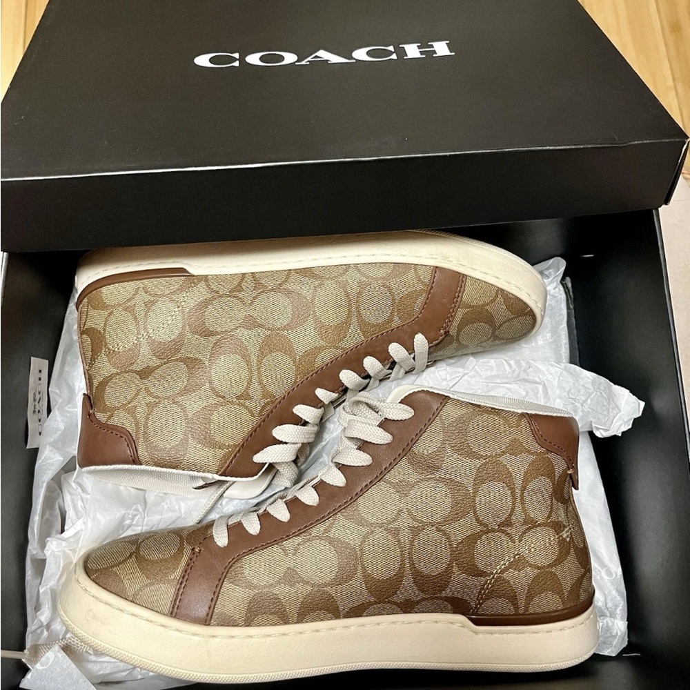 AUTHENTIC Coach Clip High Top Sneakers